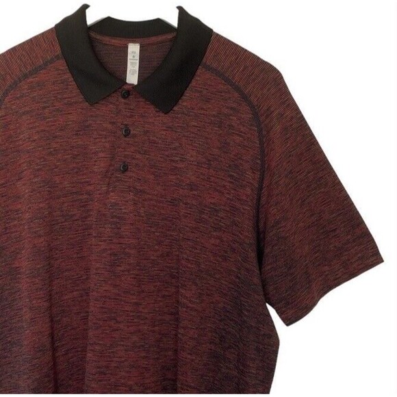 Lululemon Metal Vent Tech Performance Polo 2XL XXL Burgundy Golf Training EUC - Picture 1 of 7
